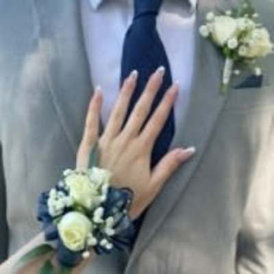 White and Navy Prom Homecoming Combo(s)