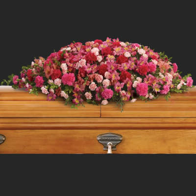 A Life Loved Casket Spray