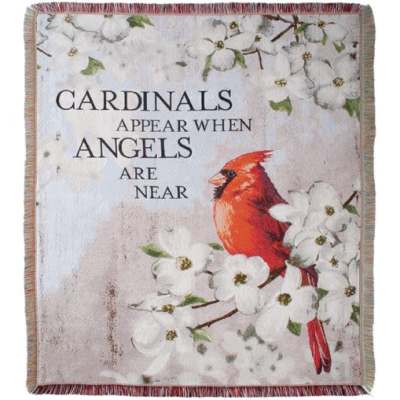 Woven tapestry throw-Cardinals Appear