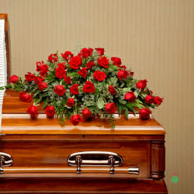 Red Rose Casket Spray