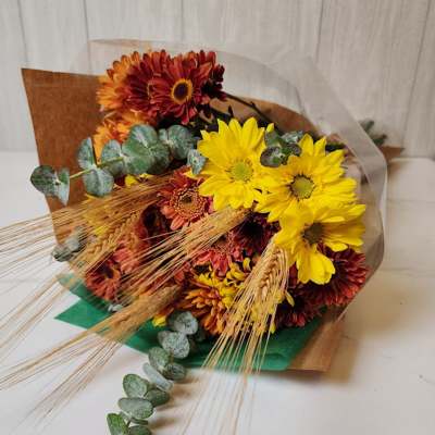 Autumn Surprise Wrapped Bouquet