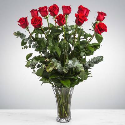 Dozen Long Stemmed Red Roses by BloomNation™