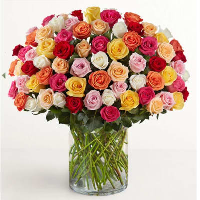 100 Premium Long Stem Assorted Roses