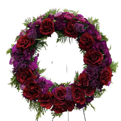 Red and purple Tribute Wreath