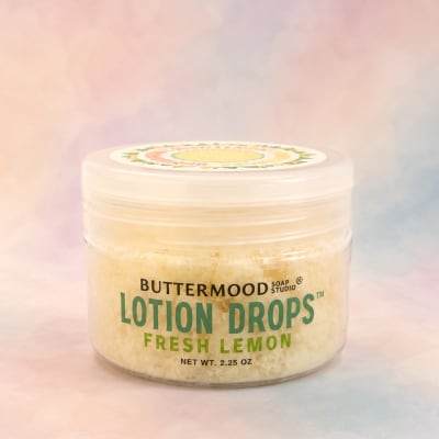Jar of Buttermood Lotion Drops Fresh Lemon