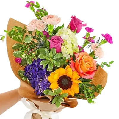 Designer Choice Graduation Hand wrapped bouquet