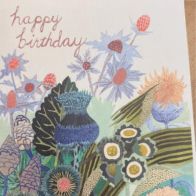 Blue Thistle Card