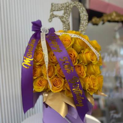50th Birthday Flower Box