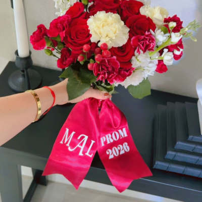 Timeless Red Romance Prom Bouquet