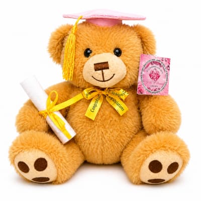 Pink Graduation Teddy Bear – Je’La Diamond Luxe Gifts