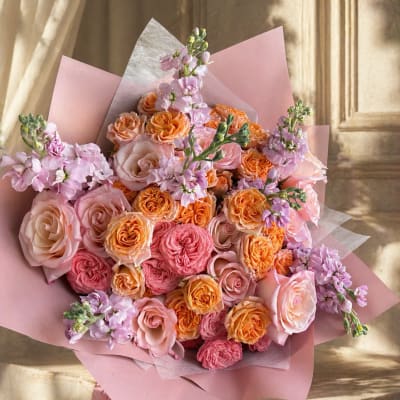 Golden Hour Wrapped Bouquet
