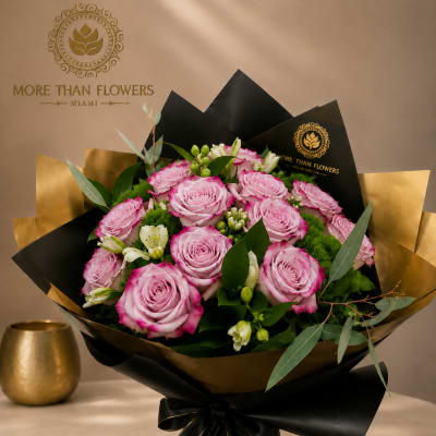 1 Dozen Handheld Bouquet - Lavender