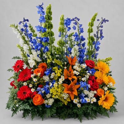 Colorful Tribute Table Arrangement