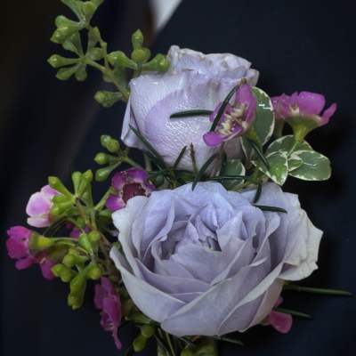 Lavender Skies Wedding Boutonniere