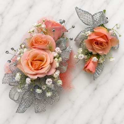 Peach Shimmer Formal Set