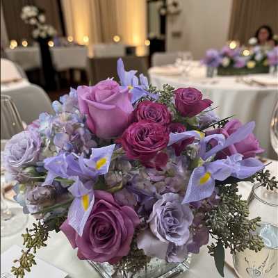 Lavender Skies Wedding Centerpiece