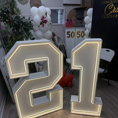 21 Neon Numbers (4ft)