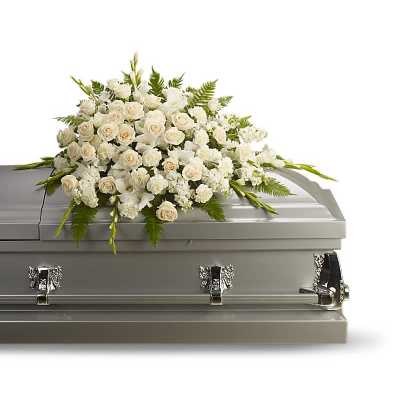 Silken Serenity Casket Spray