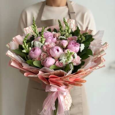 Peonies & Snapdragon Bouquet