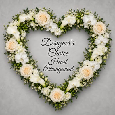 Sacred White Heart Arrangement