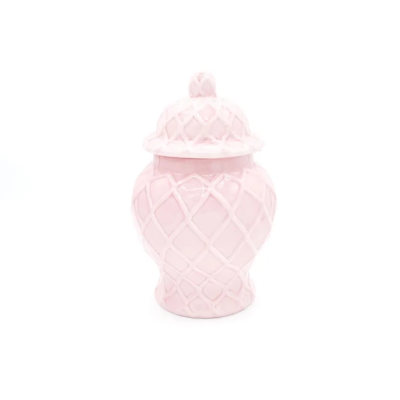 Pink Textured Ginger Jar