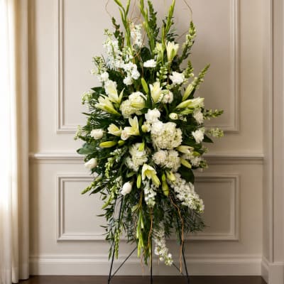 Elegant White Standin Spray