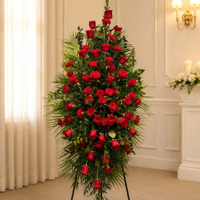 Red Rose standing spray