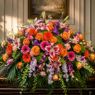 Garden Splendor Casket Piece