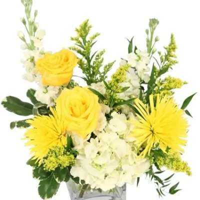Golden Surprise Vase Arrangement