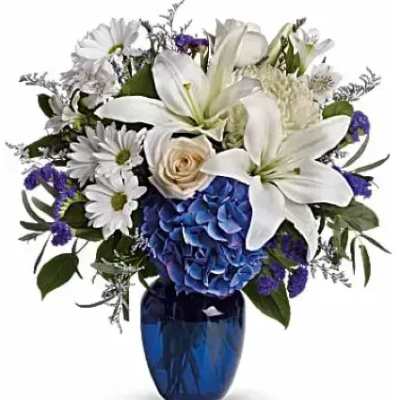 Beautiful In Blue Flower Arrangement