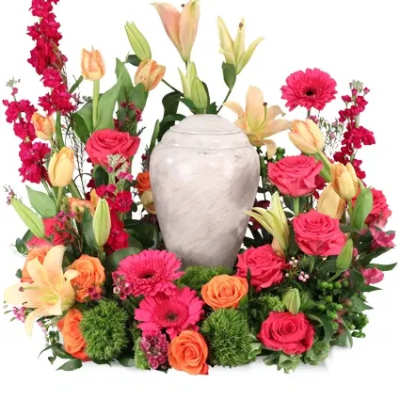 Consoling Embrace Urn Cremation Flowers
