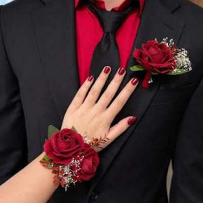 Custom Corsage & Boutonniere Set