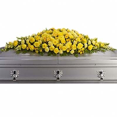 Golden Garden Casket Spray