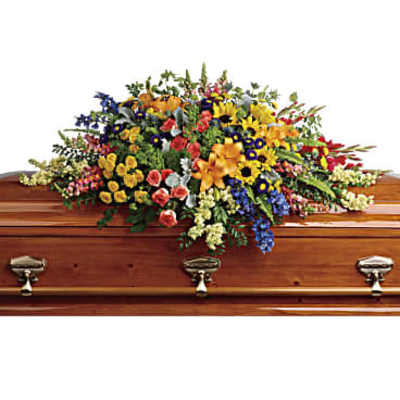 Colorful Reflections Casket Spray