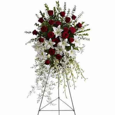 Lily and Rose Tribute Spray