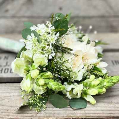 Prom Nosegay _ White