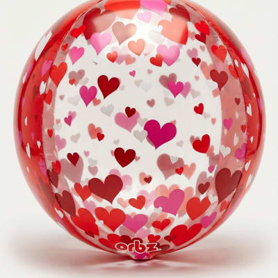 Orbz Heart Balloon – Includes Two 15-Inch See-Through Balloons for a Stunning Look