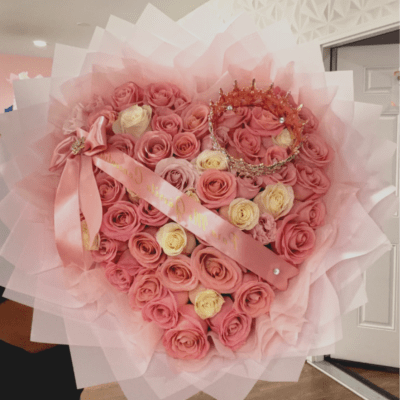 Blushing Heart Bouquet