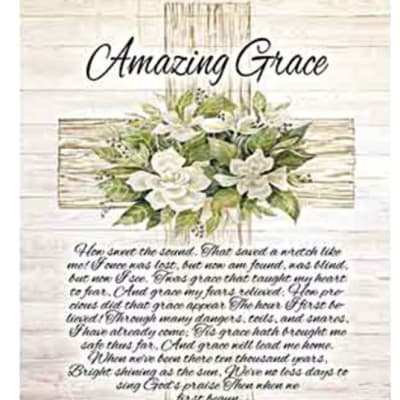 Amazing Grace Cross Throw