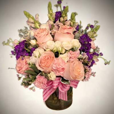 Peach & Purple Bloom Jar