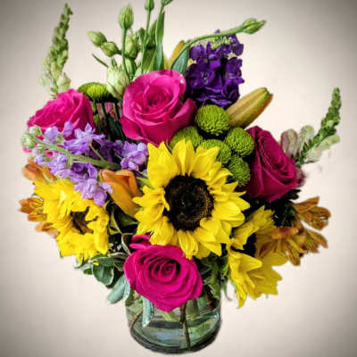 Bright and Bold Garden Vase