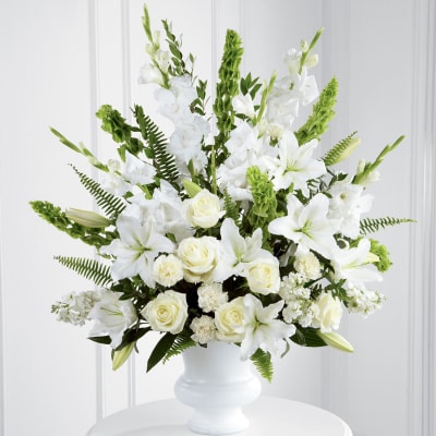 White and Green Service Arrangement