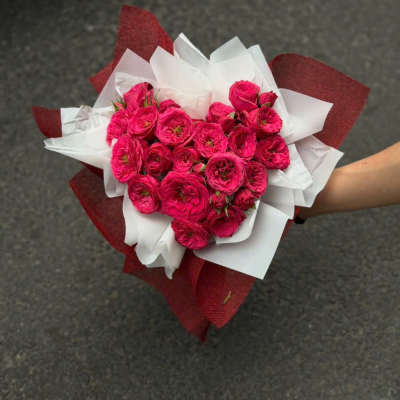 Hand Wrapped Heart Bouquet