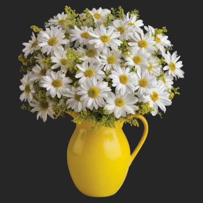 Sunny Day Pitcher of Daisies