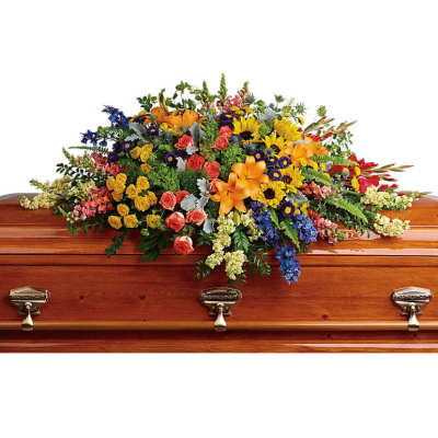Colorful Reflections Casket Spray