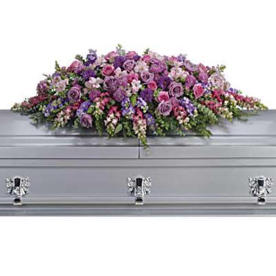 Lavender Tribute Casket Spray