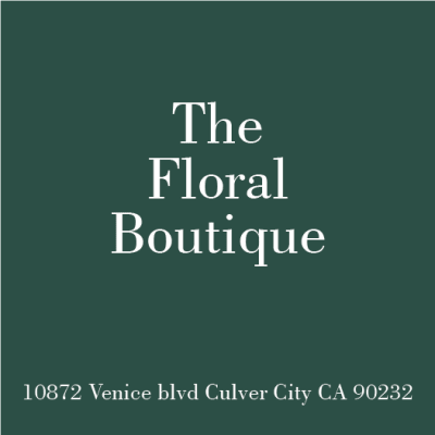 Green title card reading The Floral Boutique