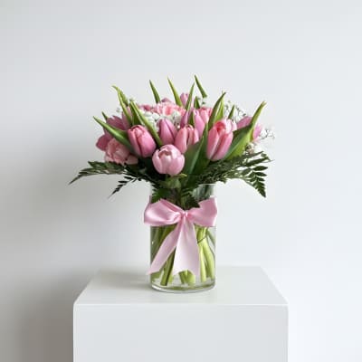 Blush Garden 20 Tulip Arrangement
