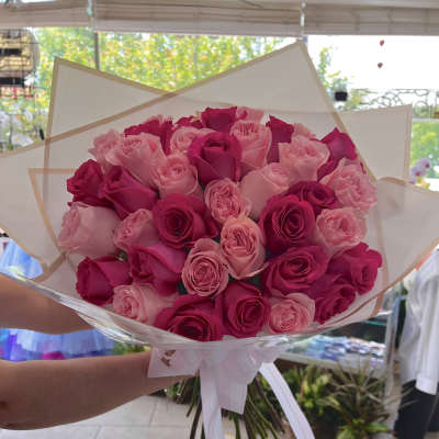 50 Pink Rose Bouquet