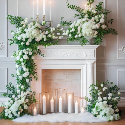 Floral Hearth Elegance